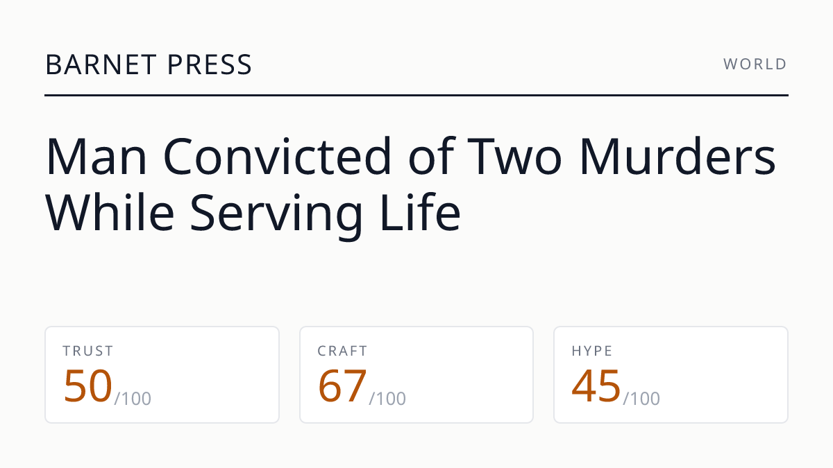 Man Convicted of Two Murders While Serving Life