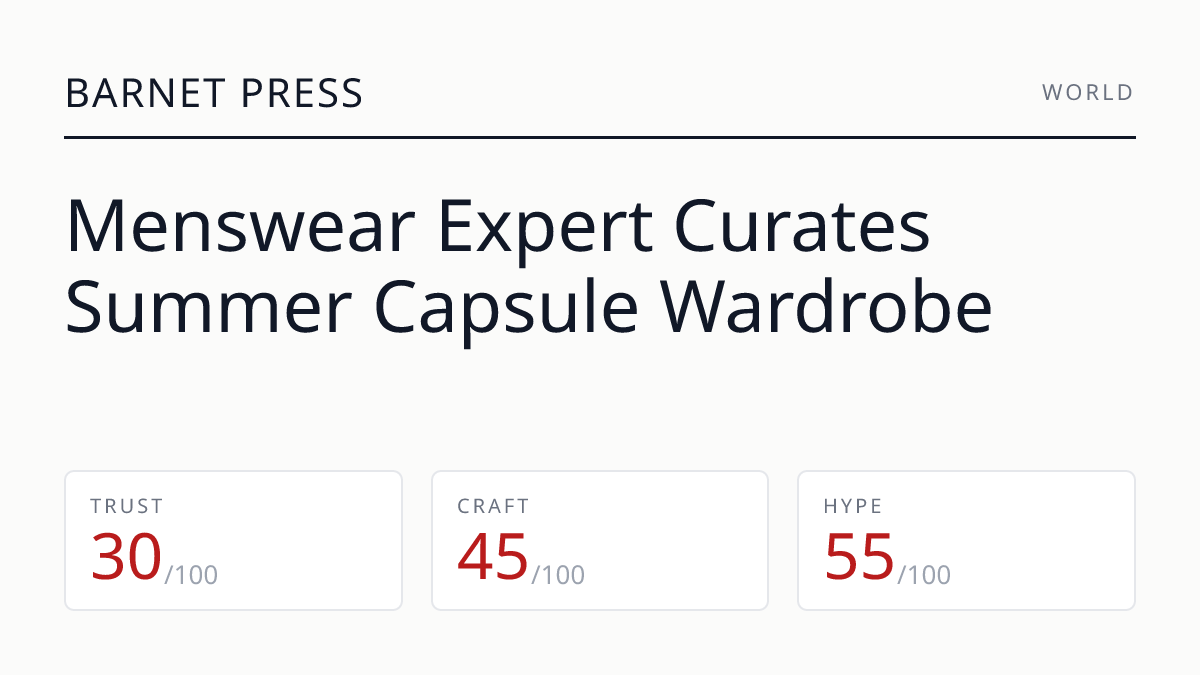 Menswear Expert Curates Summer Capsule Wardrobe