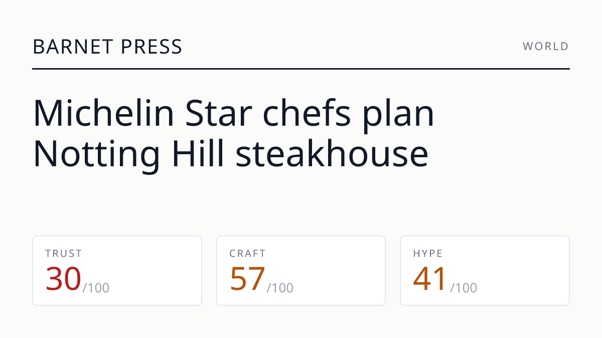 Michelin Star chefs plan Notting Hill steakhouse