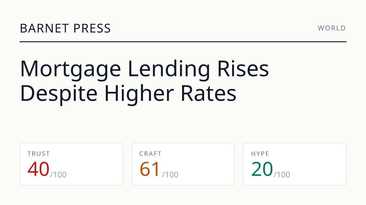 Mortgage Lending Rises Despite Higher Rates