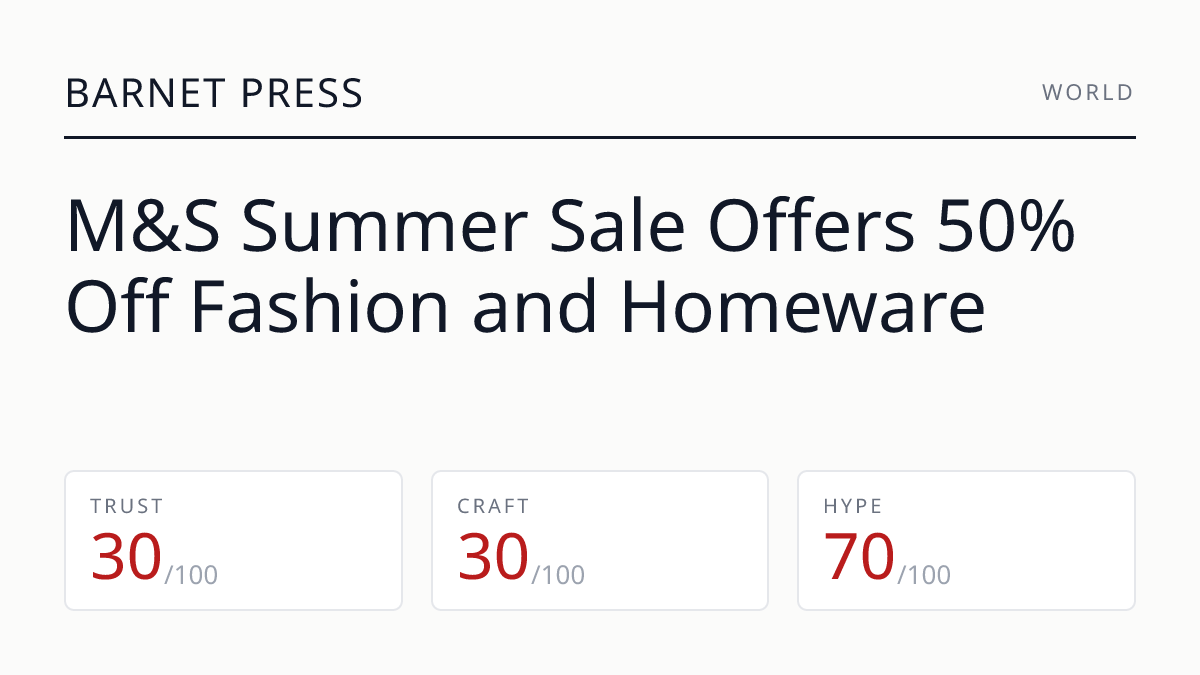 M&S Summer Sale Offers 50% Off Fashion and Homeware