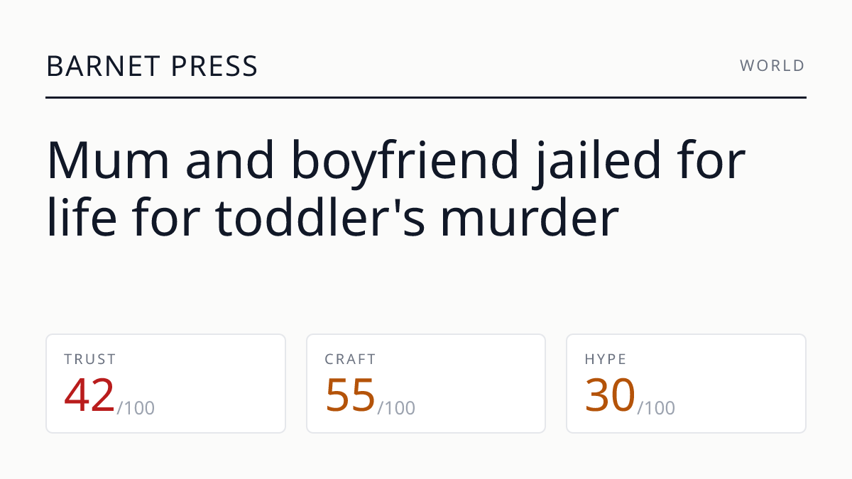 Mum and boyfriend jailed for life for toddler's murder