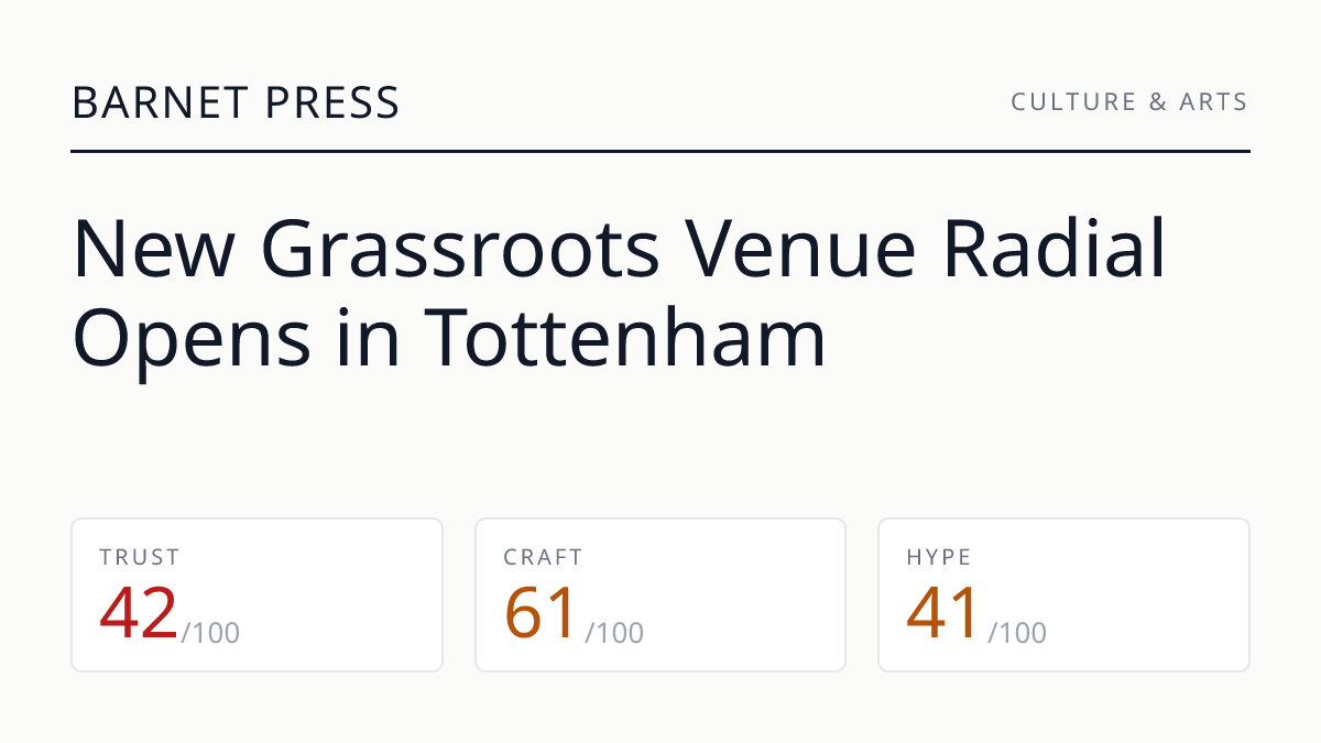 New Grassroots Venue Radial Opens in Tottenham