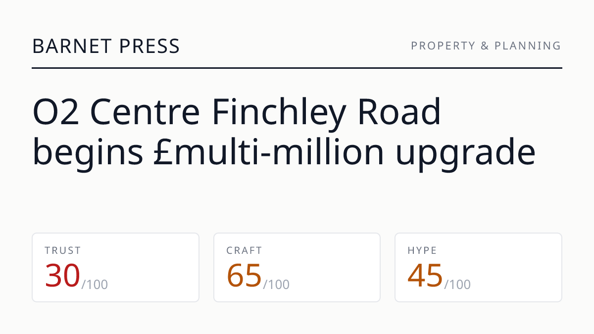 O2 Centre Finchley Road begins £multi-million upgrade