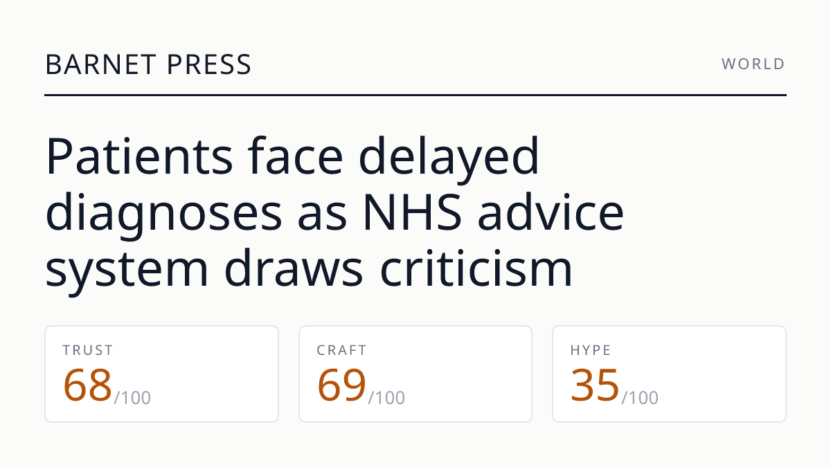 Patients face delayed diagnoses as NHS advice system draws criticism