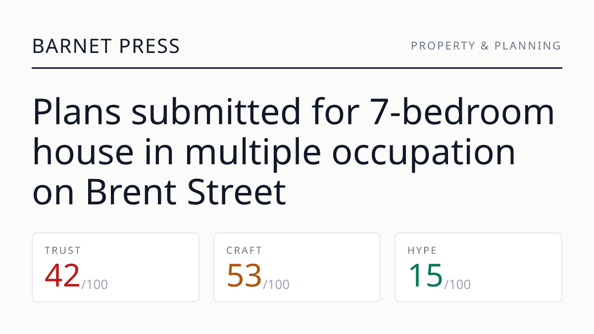 Plans submitted for 7-bedroom house in multiple occupation on Brent Street