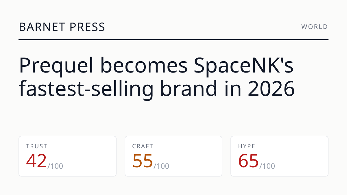 Prequel becomes SpaceNK's fastest-selling brand in 2026
