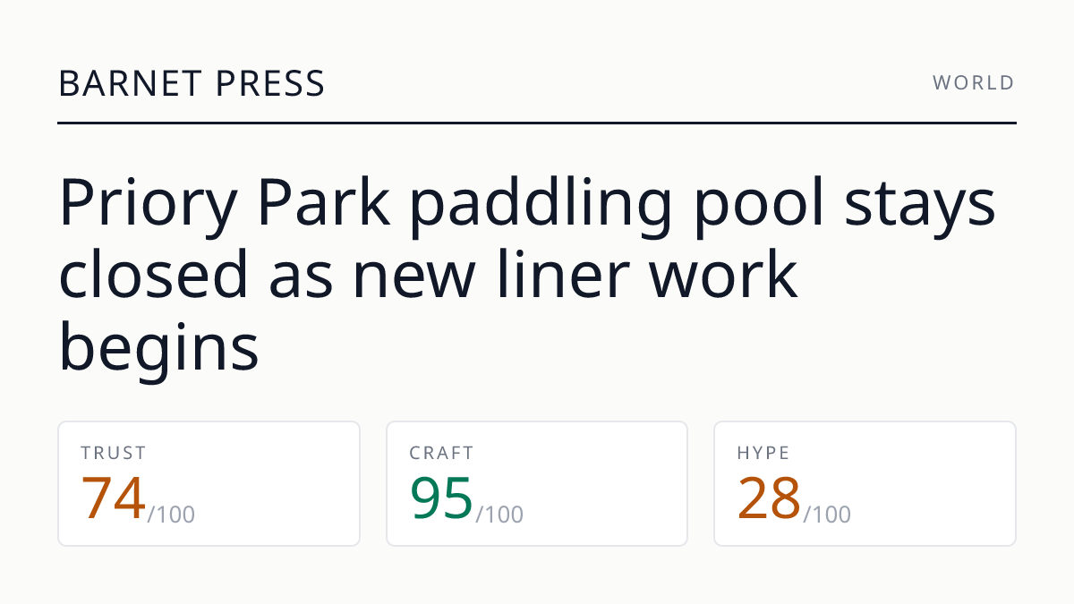 Priory Park paddling pool stays closed as new liner work begins