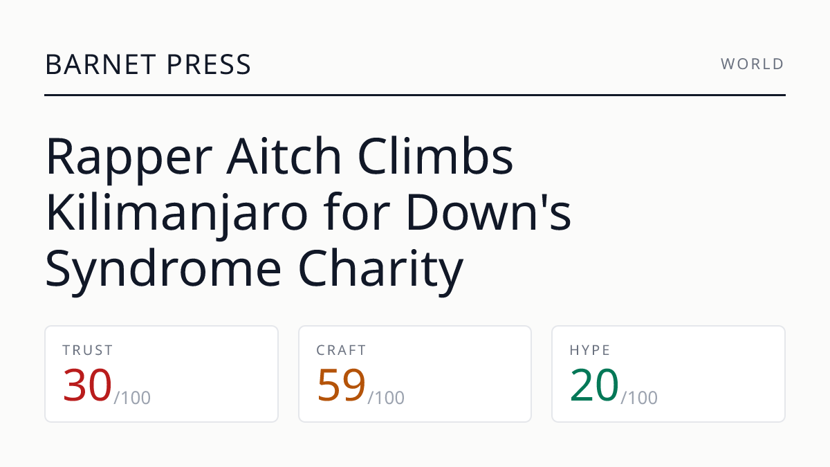 Rapper Aitch Climbs Kilimanjaro for Down's Syndrome Charity