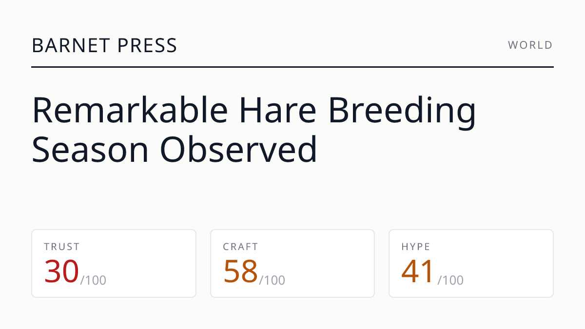 Remarkable Hare Breeding Season Observed