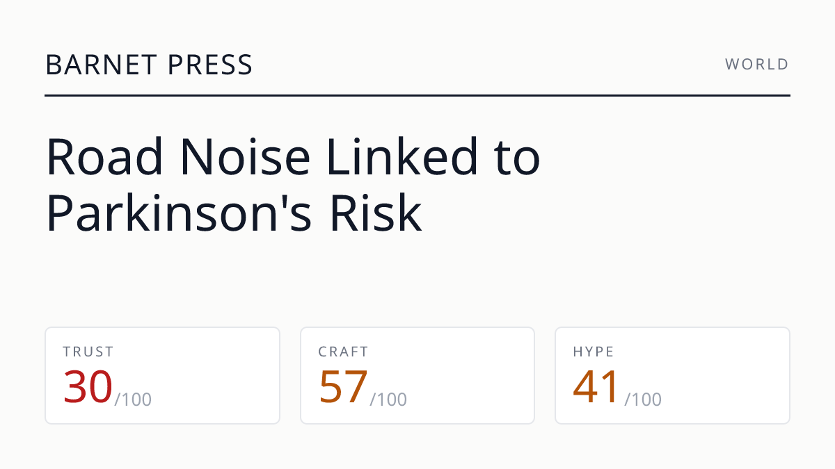 Road Noise Linked to Parkinson's Risk