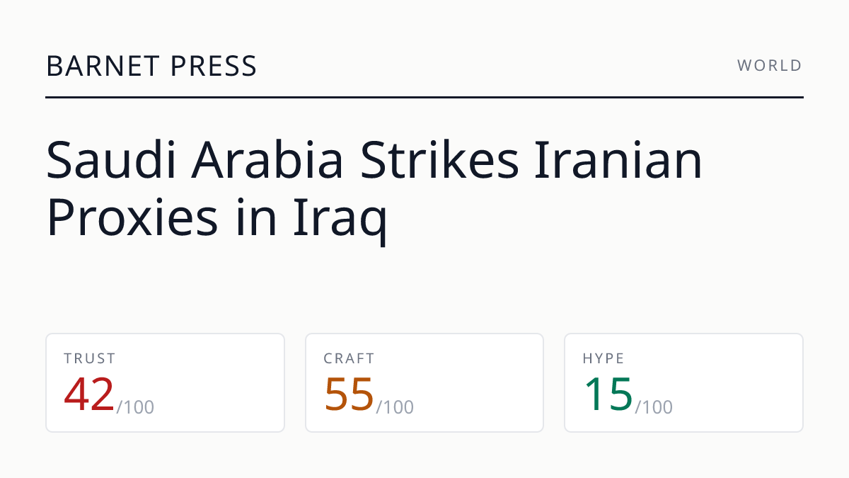Saudi Arabia Strikes Iranian Proxies in Iraq