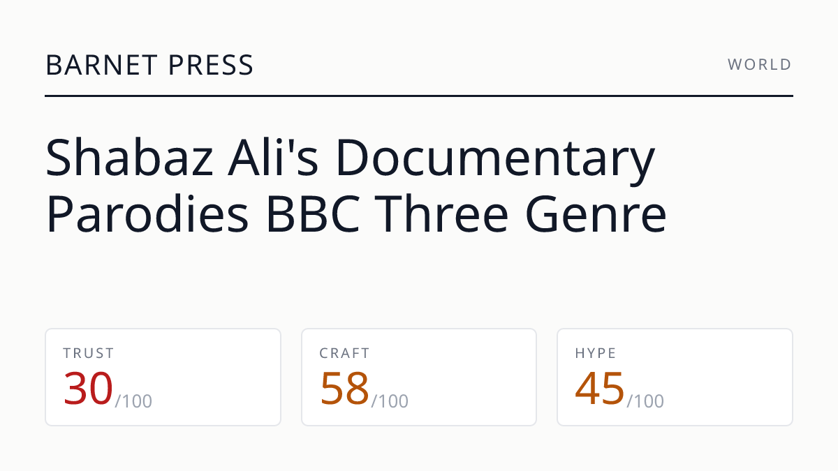 Shabaz Ali's Documentary Parodies BBC Three Genre