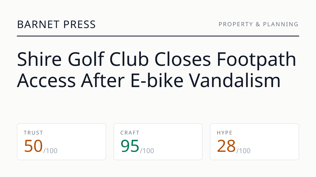 Shire Golf Club Closes Footpath Access After E-bike Vandalism