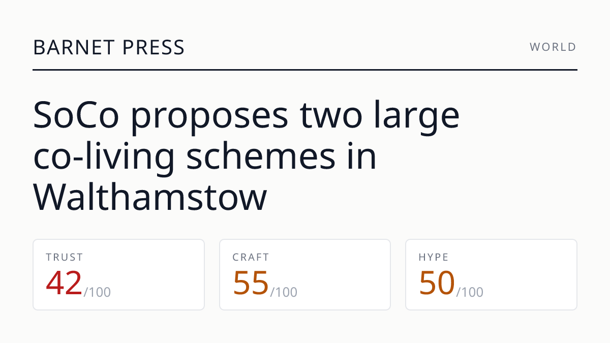 SoCo proposes two large co‑living schemes in Walthamstow