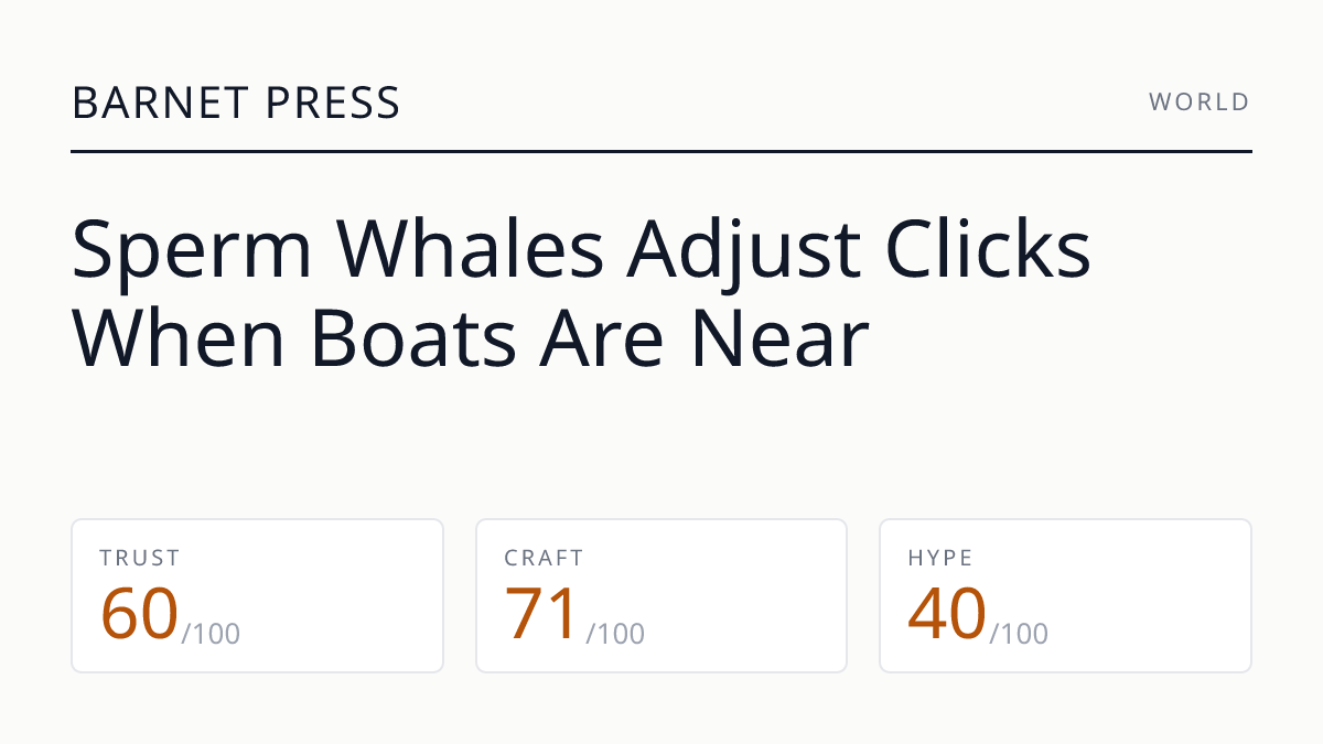Sperm Whales Adjust Clicks When Boats Are Near