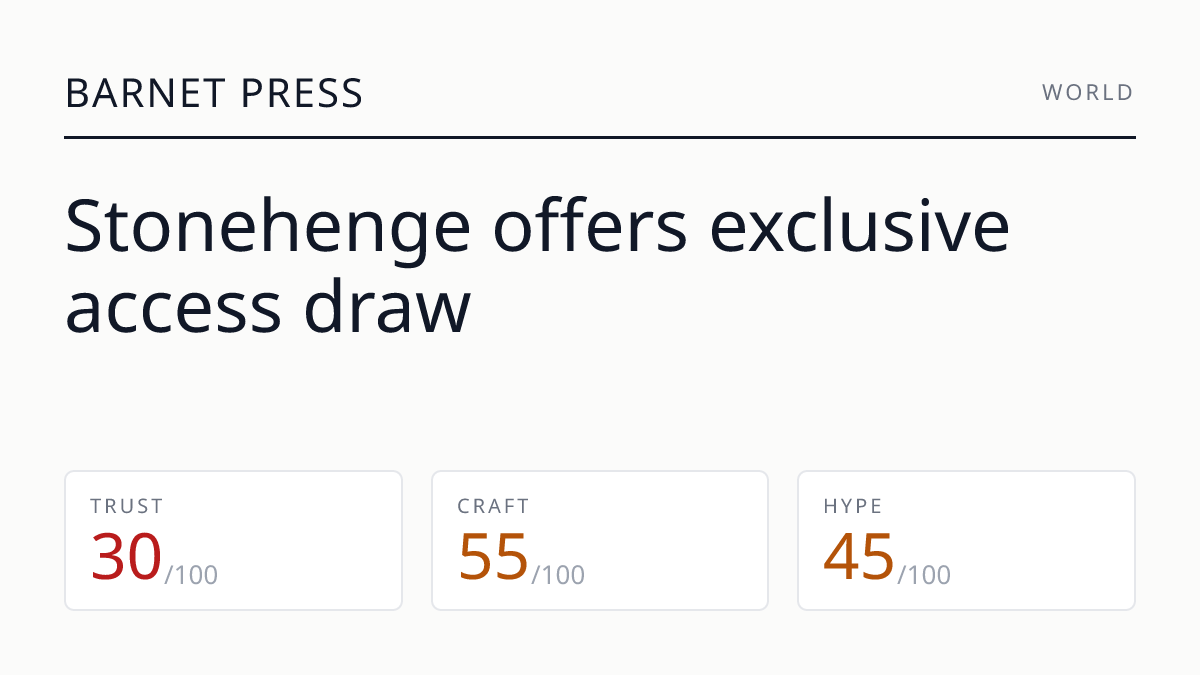Stonehenge offers exclusive access draw