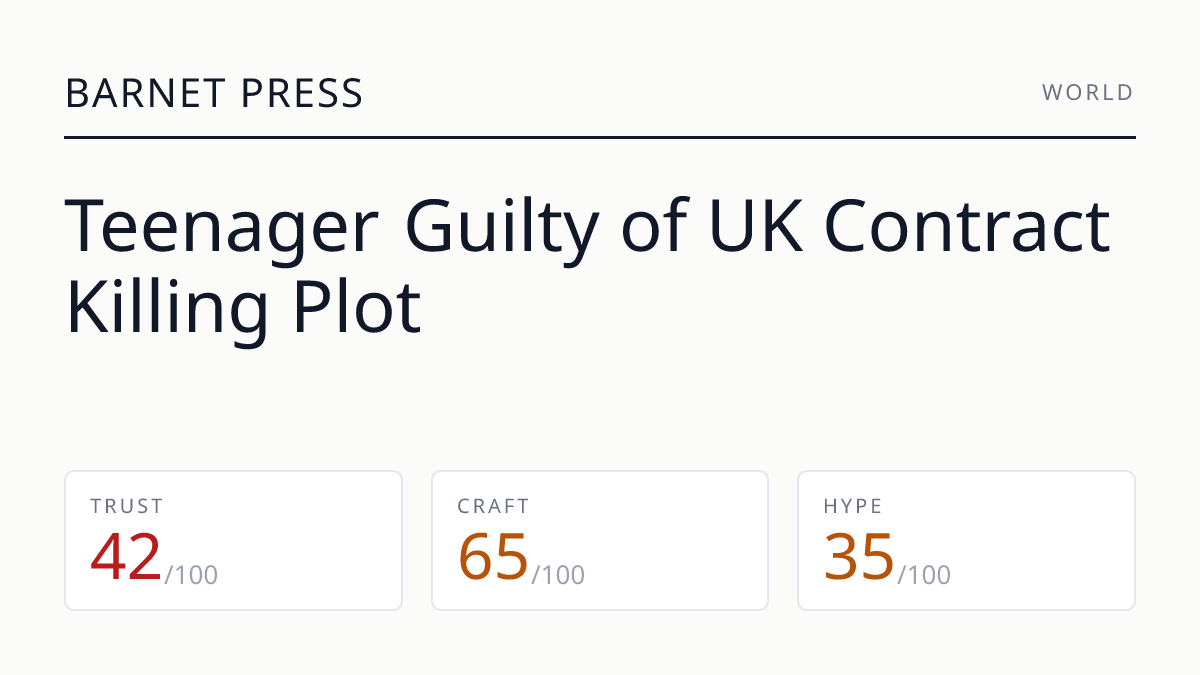 Teenager Guilty of UK Contract Killing Plot