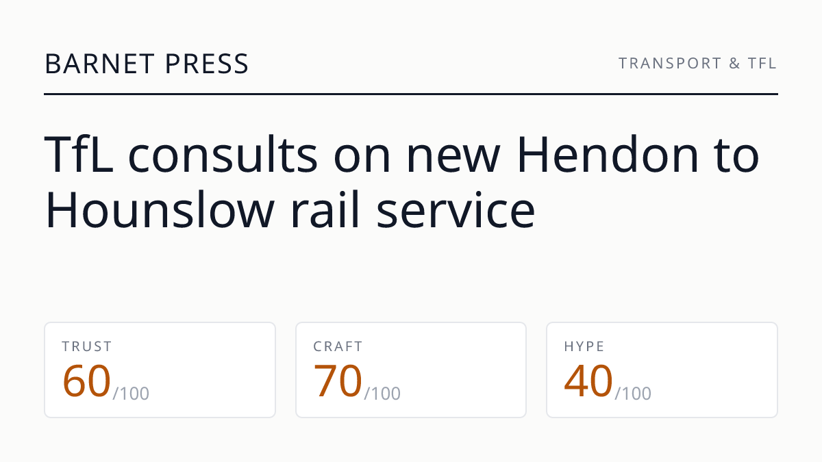 TfL consults on new Hendon to Hounslow rail service