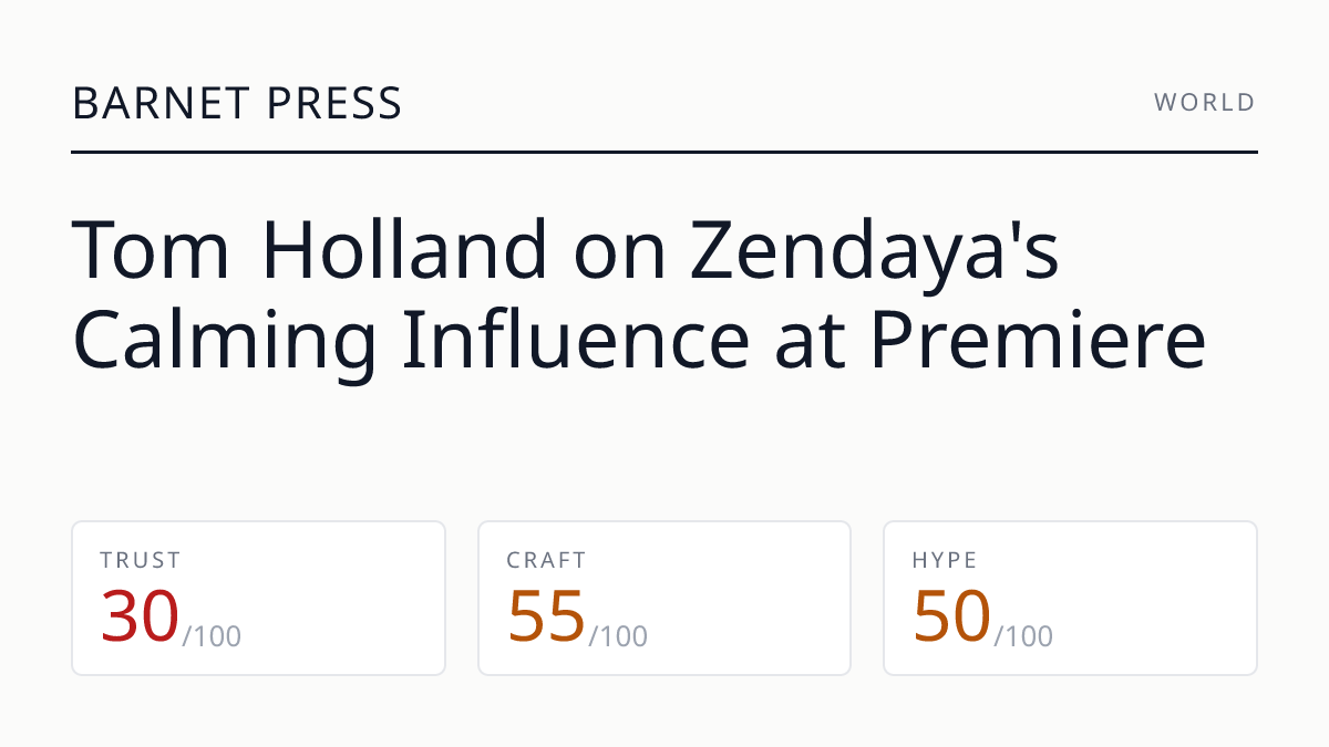 Tom Holland on Zendaya's Calming Influence at Premiere