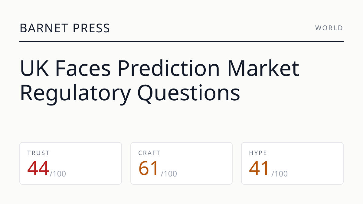 UK Faces Prediction Market Regulatory Questions