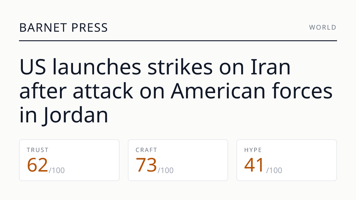 US launches strikes on Iran after attack on American forces in Jordan