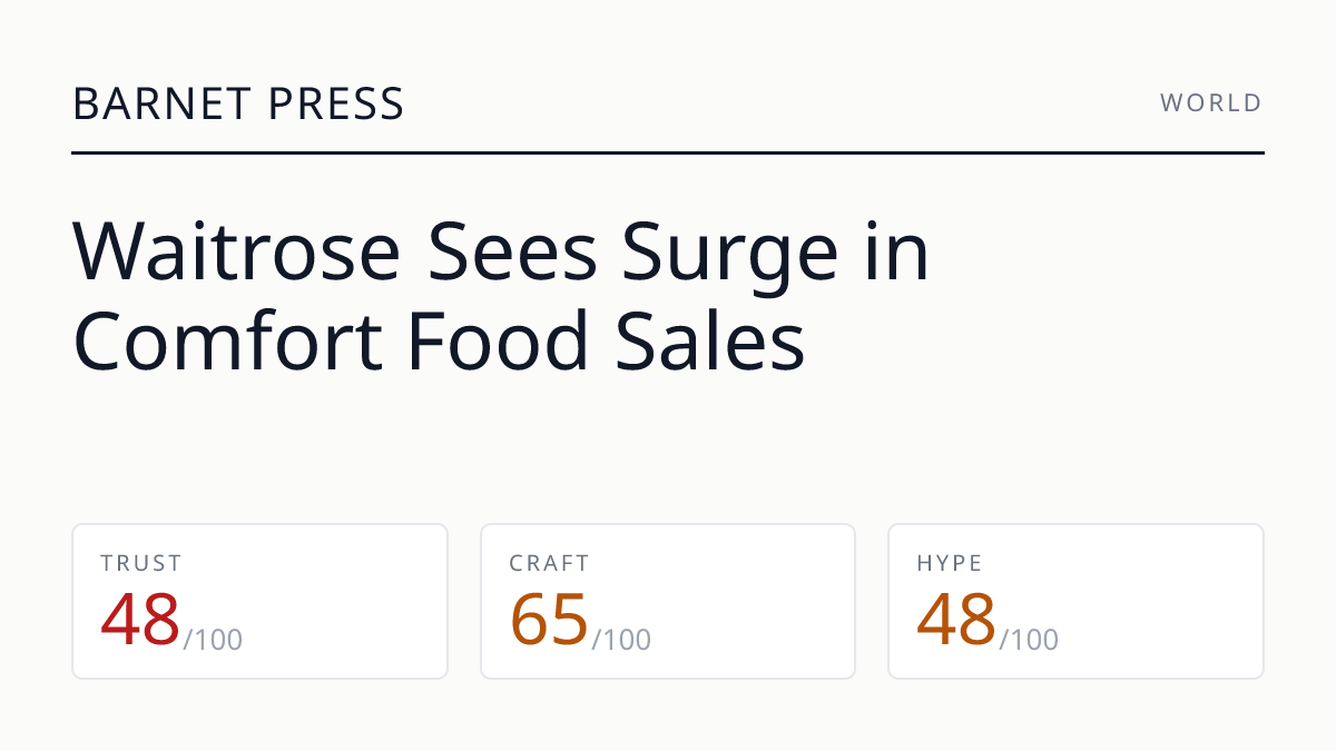 Waitrose Sees Surge in Comfort Food Sales
