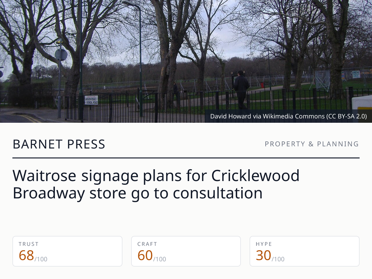 Cricklewood Broadway Waitrose signage plans face public consultation ...