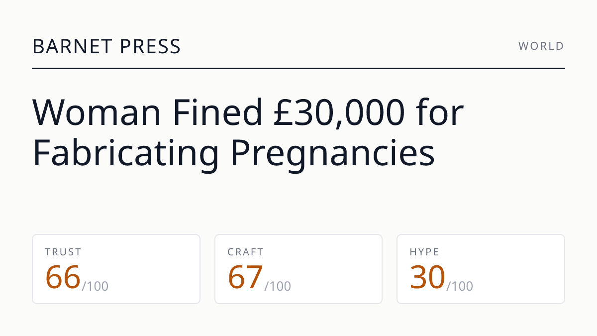 Woman Fined £30,000 for Fabricating Pregnancies