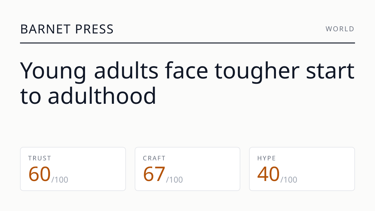 Young adults face tougher start to adulthood